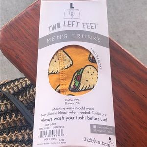 Two Left Feet Men’s Trunks Taco Design Size Large